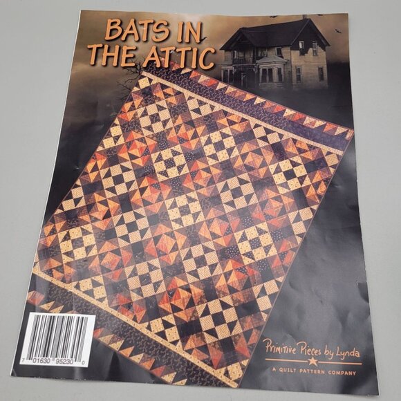 Bats In The Attic Quilt Pattern Primitive Pieces By Lynda 50 x 65 - Picture 1 of 7